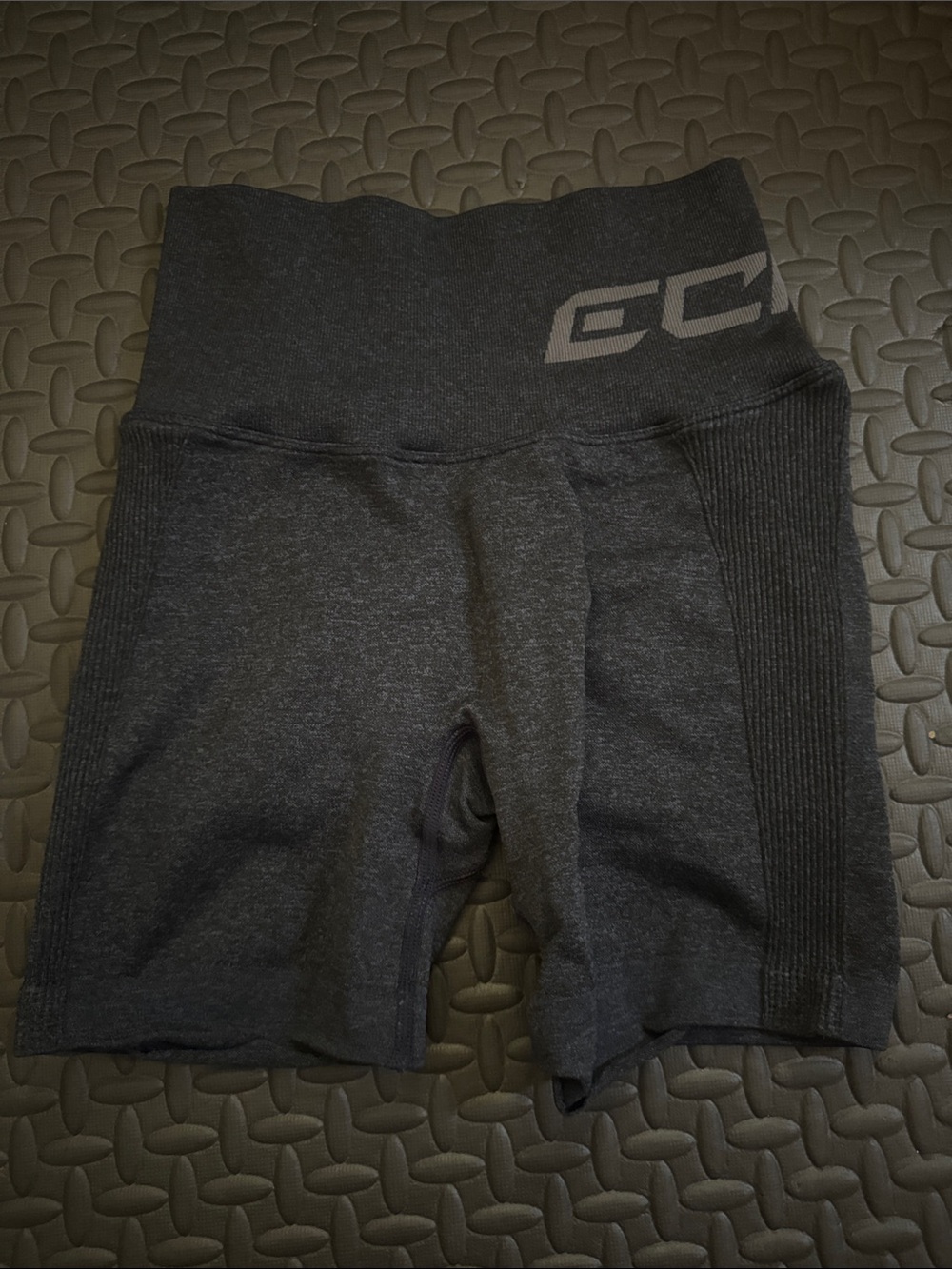 ECHT Charcoal Seamless High-Waist Athletic Shorts